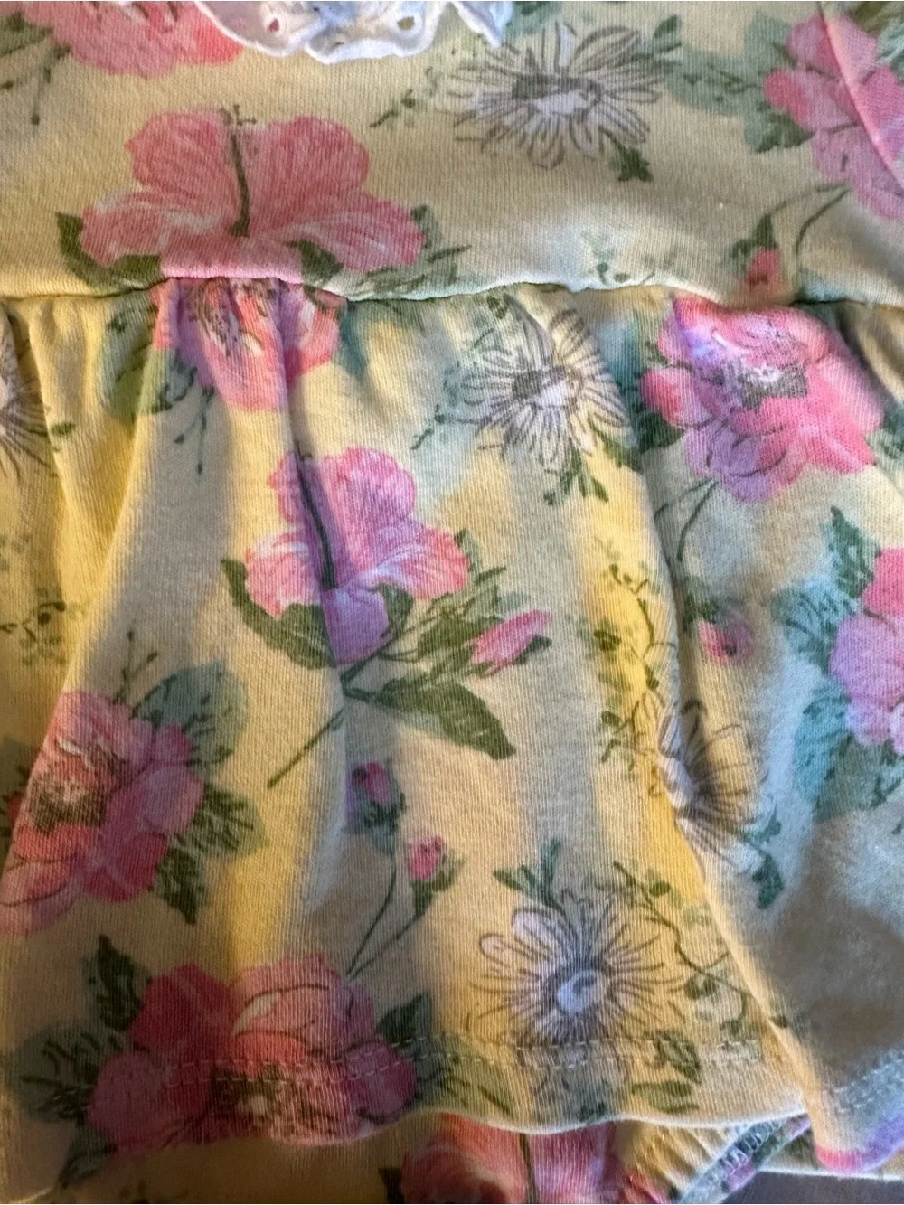 Laura Ashley Yellow Floral Baby One-Piece